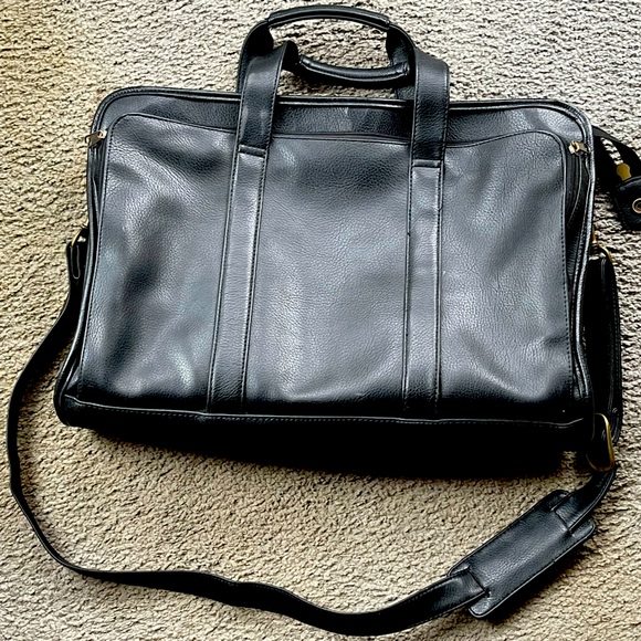 Other - LAPTOP BRIEFCASE/ATTACHE/BOOKBAG! Hand or shoulder straps. Black Faux Leather.
